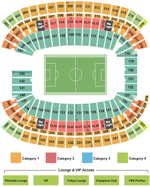 Gillette Stadium World Cup Seating Chart